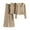 Khaki, variant on 3 Pcs/Set Women Suit Vest Coat Pants Set Knitted V Neck Single-breasted Waistcoat Elastic Waist Wide Leg Long Trousers Set Formal Commuting Outfit
