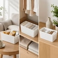 thumbnail image 4 of Linnome Stackable Storage Bins with Handle 3 Sizes Plastic Organizer Containers for Kitchen Pantry Bathroom Cabinet 11.02x5.12x4.92in, 4 of 7