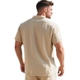 thumbnail image 3 of Ceisia Men's Faith Cross Print Polo Shirt Short Sleeve Casual Henley Shirt for Men Khaki XXL Gifts for Father, 3 of 8