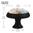 thumbnail image 4 of 12 Pack Round Glass Drawer Knobs For Kitchen Cabinet With Screws, Vintage Seamless Floral Pattern Crystal Diamond Shaped Cupboard Knobs For Kitchen Office Bathroom, 4 of 6