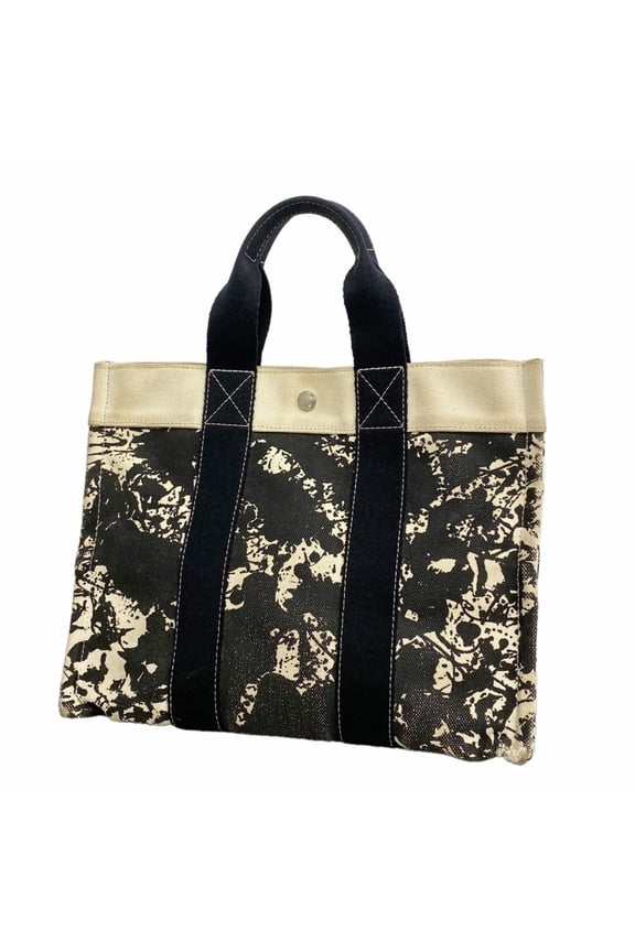 Pre-Owned Hermes Borabora PM Cheval Surprise Tote Bag, Canvas, Black/White, Men's/Women's