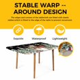 thumbnail image 4 of Black Christmas Table Cloths for 5 Foot Rectangle Tables, Snowman Xmas Snowflake Botanical Tree Patio Waterproof Elastic Fitted Tablecloths, Washable Rectangular Table Cover for Camping, 4 of 8