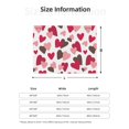 thumbnail image 4 of YFYANG Lightweight Warm Flannel Blanket, Vintage Heart Texture Throw Blanket for Bed, Sofa, Travel, Camping, 50"x40", 4 of 7