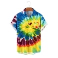 thumbnail image 5 of Mens Undershirts Short Sleeve,Vintage Shirts for Men Tie Dye Hippie Funny Hawaiian Shirt Button Down Shirts, 5 of 6