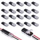 thumbnail image 1 of ckepdyeh 20 piezas Conector enchufable de doble cable con hebilla de bloqueo, conectores enchufables, terminal de cable compacto universal de 2 vías y 2 pines, 1 of 6