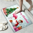 thumbnail image 3 of YIMEIS Merry Christmas, Flamingo Snowman. Fall Kitchen Rugs Set of 2, Xmas Holiday Kitchen Mat Decor Home Decorations, Green Christmas Mats for Kitchen Floor - 16''*24'' and 17''*47'' in, 3 of 10