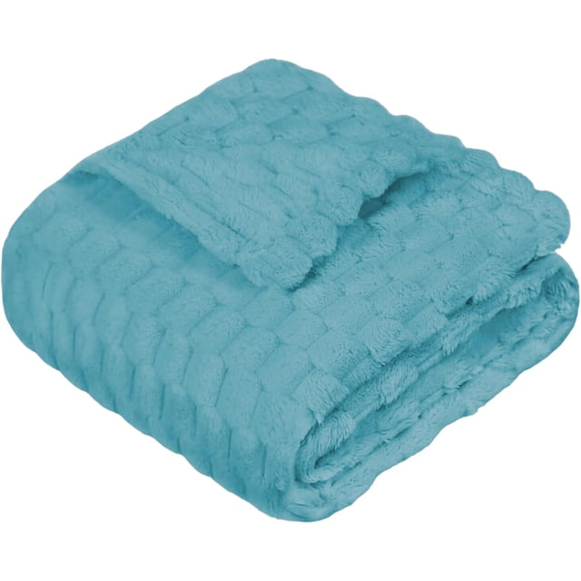 Cobija para Bebé, Bluelander, de Franela, Diseño de Hexágono Grande, Azul Cielo