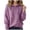 A-Purple352, variant on Wxolcjlv Women's Knitted Hooded Sweaters Long Sleeve Drawstring Hood Ribbed Hem Knit Garments