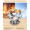 thumbnail image 3 of Ensemble Supérieur de Plats Anti-Frottement en Acier Inoxydable – Réchauds Ronds de Buffet 5 Qt avec Couvercles en Verre, Cuillère de Service et Pinces – Idéal pour Traiteurs, Fêtes, Mariages, Banquets – Lot de 6, 6 Pcs, 3 of 7