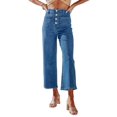 thumbnail image 1 of Jeans Sidefeel para mujer, pierna ancha, cintura alta, azul, talla 18, 1 of 7