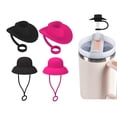 thumbnail image 4 of Sunjoy Tech 1/4Pcs Cowboy Hat Straw Covers Food Grade Silicone Straw Toppers Universal Size Funny Straw Dust Plug Cup Accessories, 4 of 8