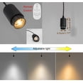 thumbnail image 4 of FSLiving H-Type Track Light, 7W Halo Track Pendant Lighting Fixtures, Dimmable Hanging Light Fixtures with Remote Control for Dining Room, Bedroom, Kitchen Loft - 3 Pack, 4 of 8