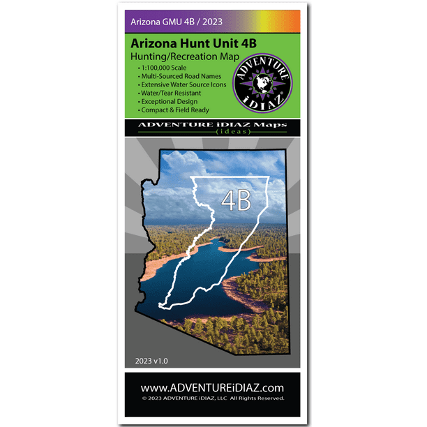 ADVENTURE iDIAZ - Arizona Hunt Unit 4B Map - Hiking, Hunting ...