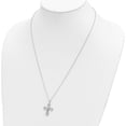 thumbnail image 4 of Sterling Silver Love Never Fails Cross 22In Necklace (22 X 19.6) Made In China qsx730, 4 of 5