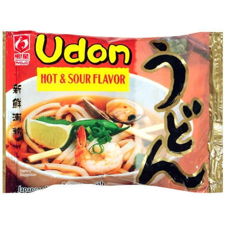 (4 Pack) Myojo Udon Japanese Style Hot & Sour Flavor Noodles, 7.3