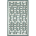 thumbnail image 2 of SAFAVIEH Dhurrie Waverly Geometric Moroccan Wool Area Rug, Seafoam/Ivory, 3' x 5', 2 of 10