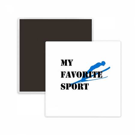 

Like Sports Fitness Balanced Skiing Square Ceracs Fridge Magnet Keepsake Memento