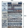 thumbnail image 3 of LHSHID Happy 65th Birthday Blanket for Women and Men 60x80in, 3 of 7