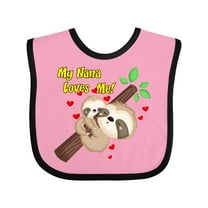 Inktastic My Nana Loves Me Boys or Girls Baby Bib