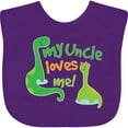 thumbnail image 3 of Inktastic My Uncle Loves Me Boys Baby Bib, 3 of 4