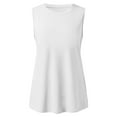 thumbnail image 3 of ZOHIUM Women's Summer Sleeveless Tank Top Loose Fit Casual Crew Neck T Shirts Basic Tee Tops (White,Xl), 3 of 4