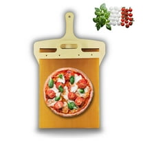 AESTTY Sliding Pizza Peel, The Pizza Peel Transfer Slider, Pizza Handle Paddle, Pizza Spatula Paddle for Indoor & Outdoor Ovens