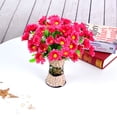 thumbnail image 4 of Yuarrent Flores artificiales de girasol, 2 uds., 5 ramas, 15 cabezas, flores falsas baratas, decoración rústica para bodas, suministros para Flores artificiales Rosa roja, 4 of 6