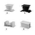 thumbnail image 3 of ruzhgo Métal Relais Chauffe Dissipation Base Professionnel Résistant à la Chaleur T Forme Solide Support Support Radiateur Partie Accessoires 1 Phase Blanc 80mm 3 Phase 150mm, 3 of 6