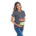thumbnail image 2 of Youmylove Women Maternity Tshirts Solid Color Hem Casual Short Sleeve Crew Neck Basic Nursed T-Shirt Tee Shirts Top Breastfeeding Comfy, 2 of 5