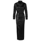 thumbnail image 5 of Vestido de cóctel largo de fiesta de club nocturno de manga larga con abertura alta sólida de manga larga Sexy para mujer a la moda Fridja  nbo3204, 5 of 6