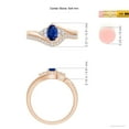 thumbnail image 5 of ANGARA Natural Oval Blue Sapphire Bypass Bridal Set with Diamonds in 14K Rose Gold for Women (Size-6x4mm) | September Birthstone, Anniversary, Jewelry Gift for Women | Natural Blue Sapphire Ring, 5 of 10