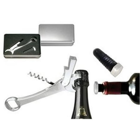

Natico Polished Silver Metal Wrench Bottle Opener and Stopper Set 60-WS6082