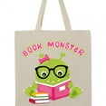 thumbnail image 4 of Inktastic Book Monster Girl Tote Bag, 4 of 5