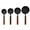 Black, variant on ievspot Baking Measuring Spoons Metal Measuring Spoons Set 4pcs Gold-plated Stainless Steel Measuring Spoons Cups Set Vintage Kitchen Decor with for Coffee