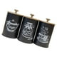 thumbnail image 5 of Juego de 3 botes de café herméticos para cocina y despensa. Tarros decorativos de metal con tapa de bambú. Ideales para almacenar alimentos en la ofic, 5 of 9