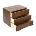 thumbnail image 2 of Toolven Wooden Desktop Storage Box, Eco-Friendly, Sturdy, Durable Organizer with 3 Drawers, Minimalist Style with White or Walnut Color Options, Space-Saving Design for Office and Home, 2 of 7