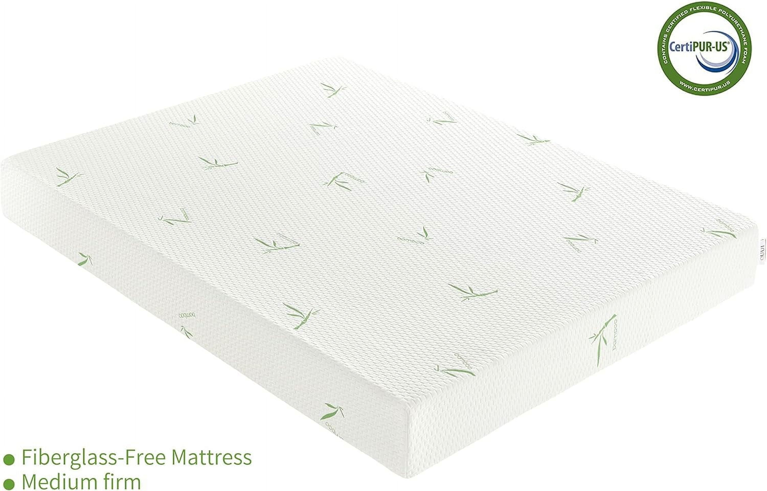 OUUI Twin Mattress, 8 Inch Memory Foam Mattress with Breathable Bamboo Cover, Medium Firm Gel Mattress for Bunk Bed, Trundle Bed, CertiPUR-US Certified