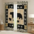 thumbnail image 2 of Feelyou Farmhouse Bear Print Black Out Curtains, Woodland Animal Curtains Pack of 2 (42x63 Each), Teens Boys Girls Kids Bedroom Curtains, Blackout Curtains Room Decor, 2 of 6