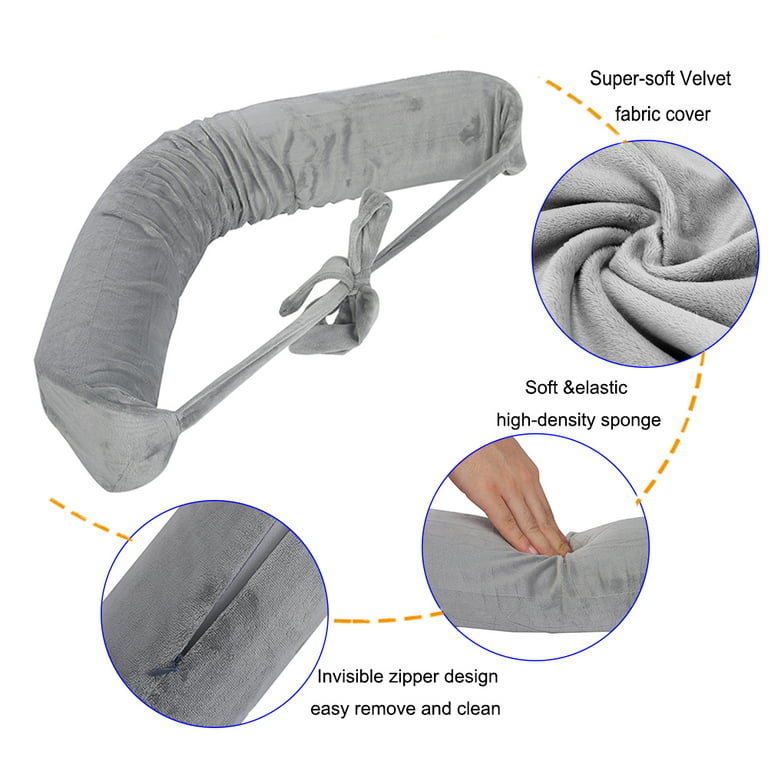 KAVIL Lumbar Roll Pillow for Sciatica Nerve Pain Sleeping Lower Back  Support Scoliosis Waist Pillow for Side Sleepers in Bed & Office Chair  Adjustable