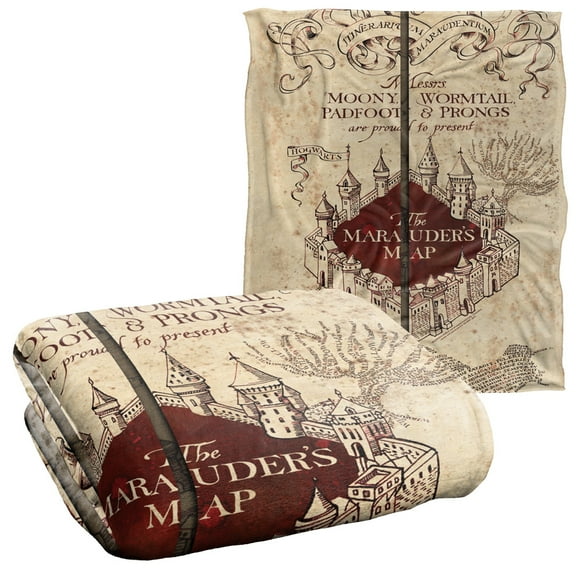 Harry Potter Marauder's Map Officially Licensed Silky Touch Super Soft Throw Blanket 50' x 60'