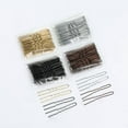 thumbnail image 3 of RAGUPEL 2 Pcs Blonde Bobby Pins Metal Material U Shaped Hair Pins Popular Geometric Elements Blonde Bobby Pins Black U-shaped clip 6CM, 3 of 3