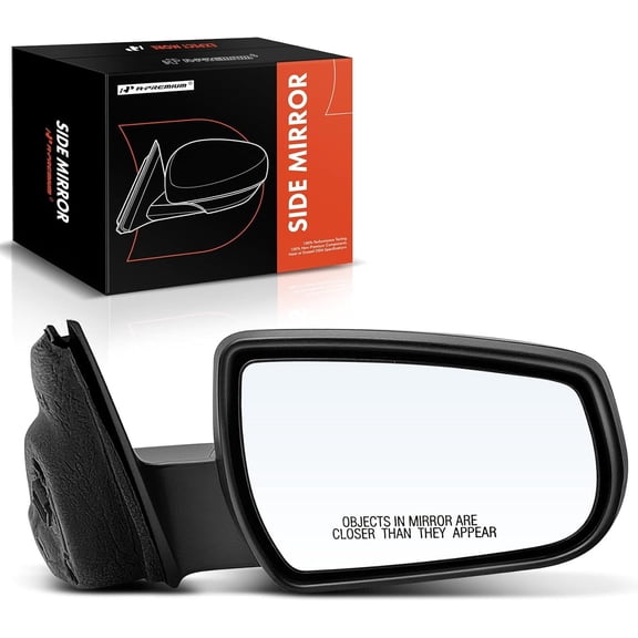 A-Premium Passenger Side Power Door Mirror - Compatible with Chevrolet Malibu 2013-2015, Malibu Limited 2016 - Non-Heated Non-Folding Black Outside Rear View Mirror - Replace# 22860545PFM