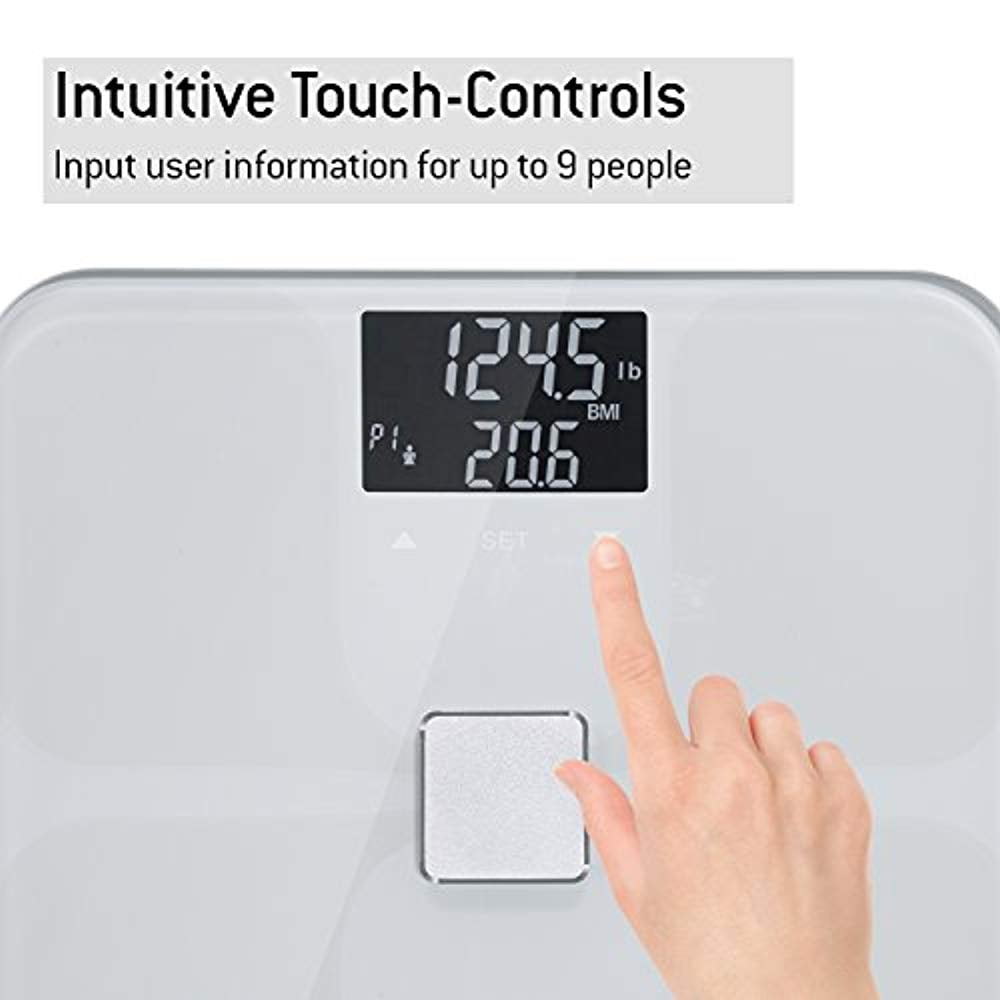 Gold’s Gym Smart Biometric Digital Body Composition Fitness Bathroom Scale Measures Weight, BMI