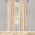 thumbnail image 3 of Ambesonne Romantic Curtains, Hearts in Soft Colors, Pair of 28"x63", Pale Yellow Pale Pink, 3 of 5