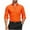Orange D, variant on Mens Button Up Shirts Long Sleeve Dress Shirt Solid Color Turndown Work Shirts Business Casual Shirts for Men Orange D XXXL