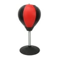 thumbnail image 3 of Saco de boxeo de escritorio para aliviar el estrés, equipo de boxeo para interiores, pelota de boxeo de mesa con ventosa grande, color negro rojizo., 3 of 14