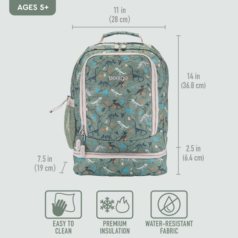 Bentgo Kids Prints 2-in-1 Backpack & Lunch Bag - Dino Fossils