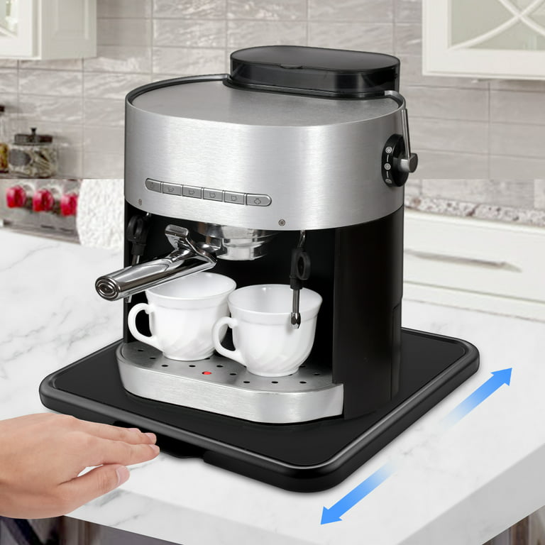 Kitchen Caddy Coffee Maker Sliding Tray, Premium Under Cabinet Appliance Coffee Maker Toaster Blender Air Fryer Stand Mixer Countertop Storage Moving