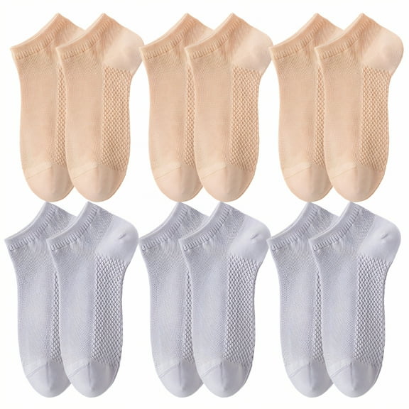 TELOLY 5Pairs Ankle Socks for Women,Cotton Womens No Show Socks Size 7-9,Low Cut Socks