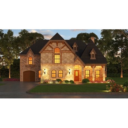 015-958: Luxury European 5 Bed, 6 Bath Luxury Home Plan, 5293 Sq Ft: Full Blueprints with License to Build by Home Plan Marketplace - Lesuto